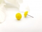 Preview: Cabochon Blume gelb Ohrstecker Blüte